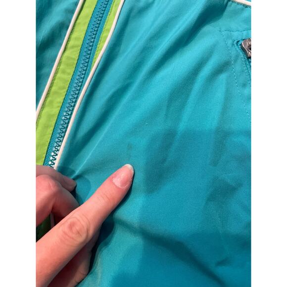 Vintage 80s 90s KAELIN Windbreaker Jacket M Medium Blue Green VTG Full Zip 70s - Picture 5 of 11